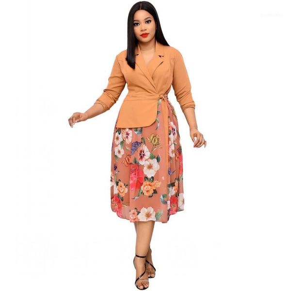 fashion floral print patchwork african dress for women notched neck full sleeve midi dress autumn new elegant office lady1, Black;gray
fashion floral print patchwork african dress for women notched neck full sleeve midi dress autumn new elegant office lady1, Black;gray