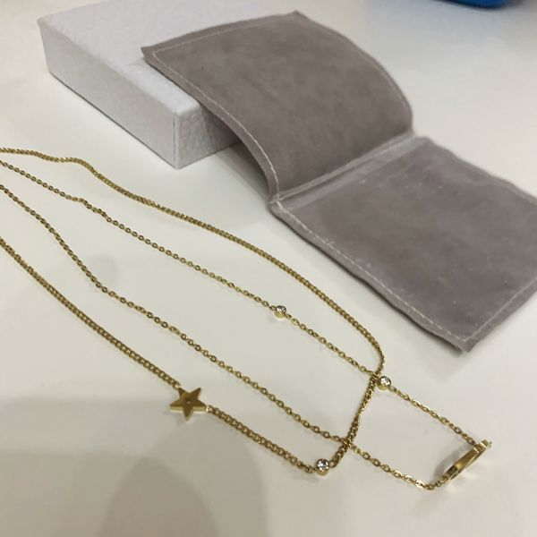 2021 designer d necklace have stamps double necklace pendant for lady design womens party wedding engagement jewelry for bride with box, Silver
2021 designer d necklace have stamps double necklace pendant for lady design womens party wedding engagement jewelry for bride with box, Silver