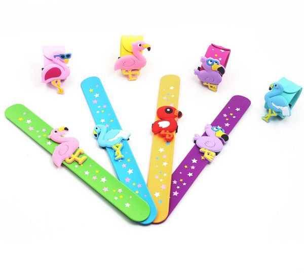 new wonderful multicolor flamingos silicone slap snap wrap bracelet wristband jewelry kids flexible gift ing, Silver
new wonderful multicolor flamingos silicone slap snap wrap bracelet wristband jewelry kids flexible gift ing, Silver