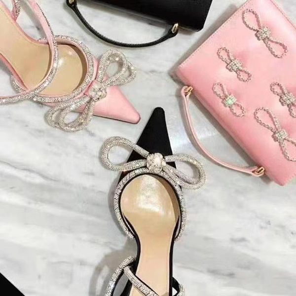 2021 new bandage high-heeled sandals slim heel pointed bow bow rhinestone fashion satin women's sandals1, Black
2021 new bandage high-heeled sandals slim heel pointed bow bow rhinestone fashion satin women's sandals1, Black
