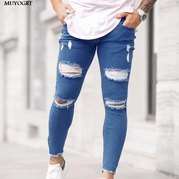 muyogrt cool skinny ripped stretch slim elastic denim pants large size for male spring summer hip hop streetwear mens jeans blue
muyogrt cool skinny ripped stretch slim elastic denim pants large size for male spring summer hip hop streetwear mens jeans blue