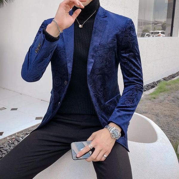fashion print blazer masculino blue slim fit men blazer long sleeve business dress jacket blazers hombre dj club prom clothes, White;black
fashion print blazer masculino blue slim fit men blazer long sleeve business dress jacket blazers hombre dj club prom clothes, White;black