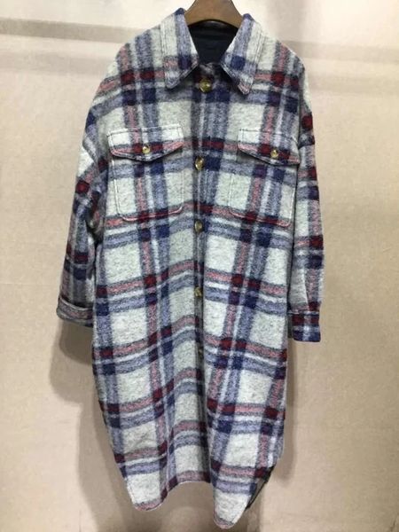 gabrion checked overcoat long fashion wool blend jackets shirt collar oversized chest pockets long sleeves 201028, Black;brown
gabrion checked overcoat long fashion wool blend jackets shirt collar oversized chest pockets long sleeves 201028, Black;brown