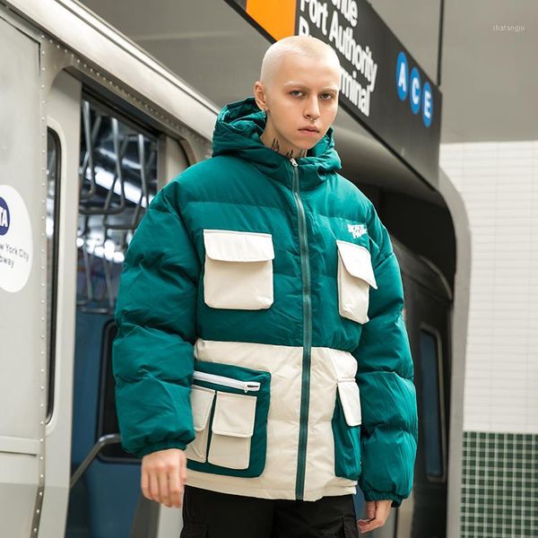 2019 winter streetwear hip hop jacket parka padded men harajuku color block trench coat hooded windbreaker oversize outwear new1, Black
2019 winter streetwear hip hop jacket parka padded men harajuku color block trench coat hooded windbreaker oversize outwear new1, Black