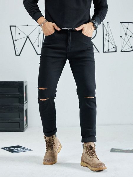 men ripped slant pocket jeans f9ds#, Blue
men ripped slant pocket jeans f9ds#, Blue