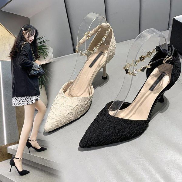 baotou sandals women 2021 new spring and summer fairy style high heels women thin heels with a word belt hollow high, Black
baotou sandals women 2021 new spring and summer fairy style high heels women thin heels with a word belt hollow high, Black