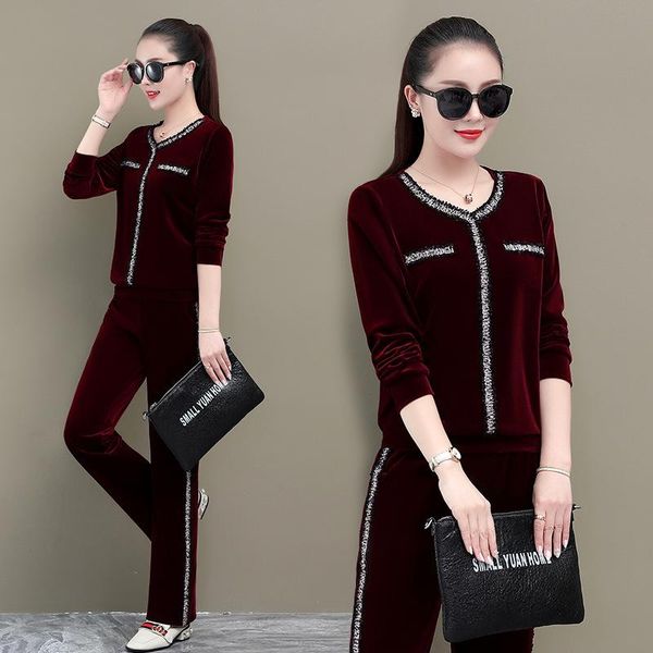 2pcs women tracksuit sportswear velvet autumn loose running jogging gym outfit workout casual set sweatshirt+pant 5xl sport suit, Black;blue
2pcs women tracksuit sportswear velvet autumn loose running jogging gym outfit workout casual set sweatshirt+pant 5xl sport suit, Black;blue