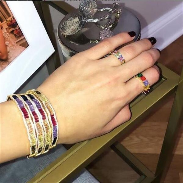 rainbow baguette zirconia cz gold filled engagement band bracelet for women usa selling drop shipping female jewelry, Black
rainbow baguette zirconia cz gold filled engagement band bracelet for women usa selling drop shipping female jewelry, Black
