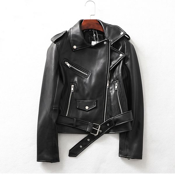 new women short autumn faux leather jacket with belt leather motorbike jackets women female zipper coat 201030, Black
new women short autumn faux leather jacket with belt leather motorbike jackets women female zipper coat 201030, Black