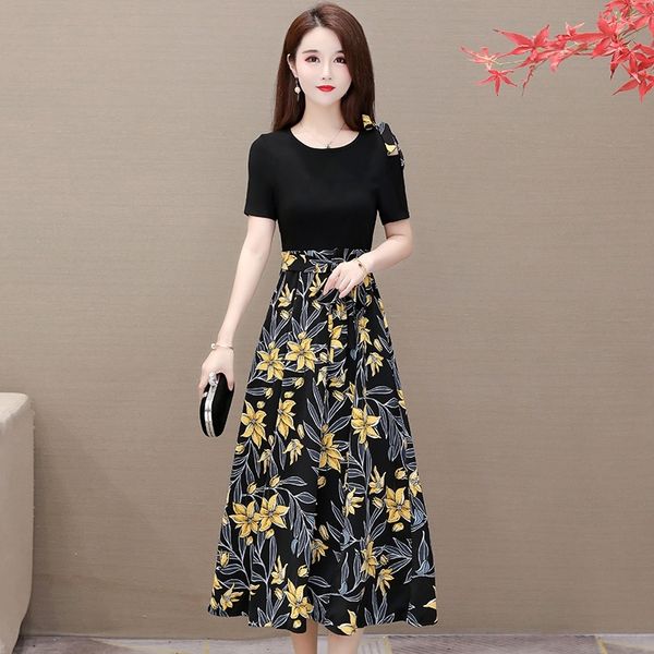 dl5et women's printed mid-length over-the-knee summer new 2020 age-reducing aline sleeveshoulder dress dressaline dressfashion elegant, Black;gray
dl5et women's printed mid-length over-the-knee summer new 2020 age-reducing aline sleeveshoulder dress dressaline dressfashion elegant, Black;gray