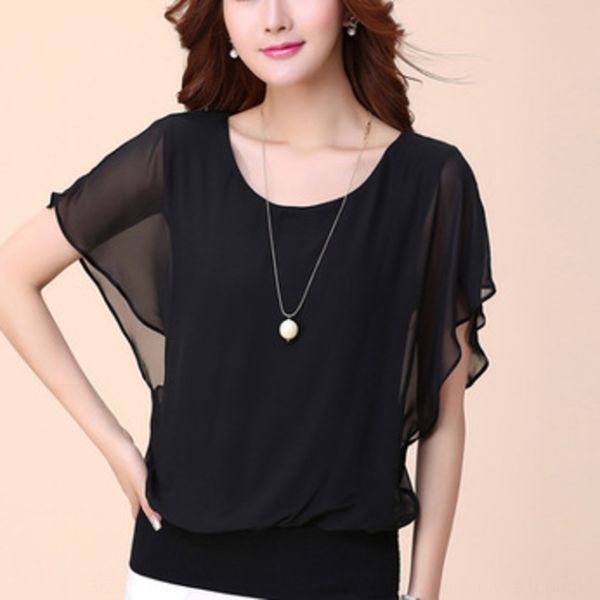 2020 summer new chiffon shirt women's short sleeve summer wear and bottomlower package lower packagelarge women's wear thin bat ch, White
2020 summer new chiffon shirt women's short sleeve summer wear and bottomlower package lower packagelarge women's wear thin bat ch, White
