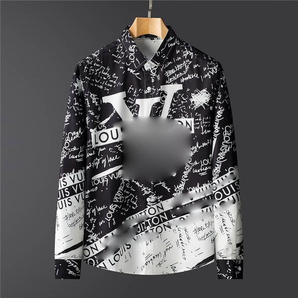20 brands of men's business casual shirts men's long-sleeved letters stripes slim fit camisa masculina social men's shirts ne, White;black
20 brands of men's business casual shirts men's long-sleeved letters stripes slim fit camisa masculina social men's shirts ne, White;black