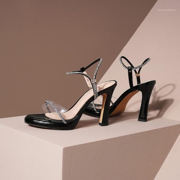2020 new summer transparent rhinestone stiletto heel ladies shoes open toe high heels women sandals1, Black
2020 new summer transparent rhinestone stiletto heel ladies shoes open toe high heels women sandals1, Black