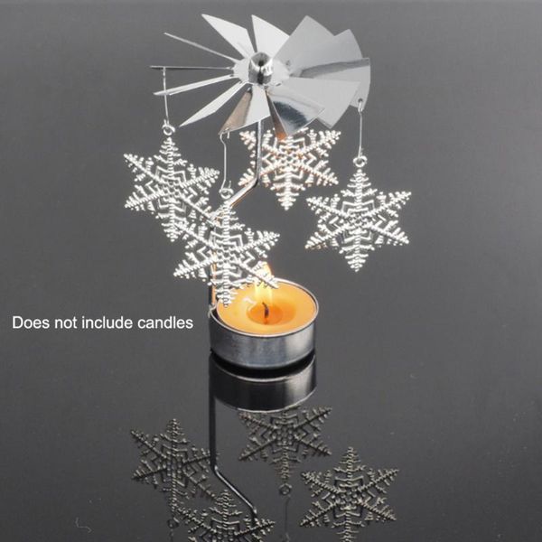 candle holders candlesticks rotating automatic romantic rotation spinning carrousel light holder christmas tree lighting gift