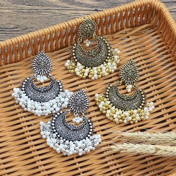 dangle & chandelier ins antique gold handmade beads pearl tassel jhumki jhumka nepal earrings bohemia party jewelry gypsy oorbellen, Silver
dangle & chandelier ins antique gold handmade beads pearl tassel jhumki jhumka nepal earrings bohemia party jewelry gypsy oorbellen, Silver