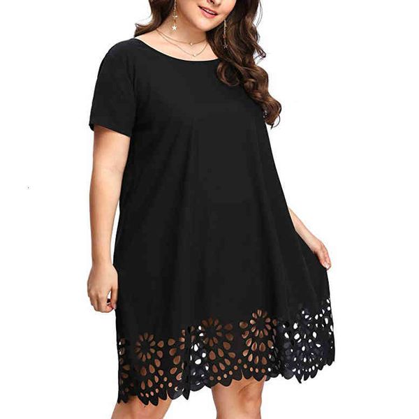 plus size dress women summer dress short sleeve o-neck hollow out casual solid color loose beach dresses party dresses vestidos, Black;gray
plus size dress women summer dress short sleeve o-neck hollow out casual solid color loose beach dresses party dresses vestidos, Black;gray