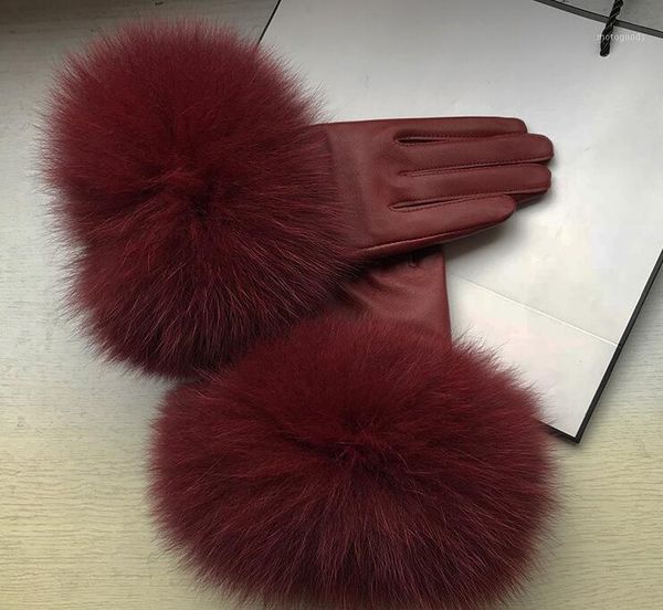 five fingers gloves women' natural big fur genuine leather glove lady' warm sheepskin plus size wine red driving r24541, Blue;gray
five fingers gloves women' natural big fur genuine leather glove lady' warm sheepskin plus size wine red driving r24541, Blue;gray