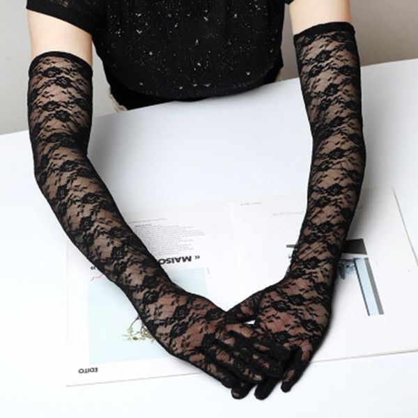 five fingers gloves lace sunscreen black anti-uv elastic mesh cycling elegant female ultra-thin long summer driving mittens l68l, Blue;gray
five fingers gloves lace sunscreen black anti-uv elastic mesh cycling elegant female ultra-thin long summer driving mittens l68l, Blue;gray