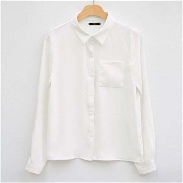 2021 new long sleeve chiffon turn-down collar female vogue single-breasted shirt waqk, White
2021 new long sleeve chiffon turn-down collar female vogue single-breasted shirt waqk, White
