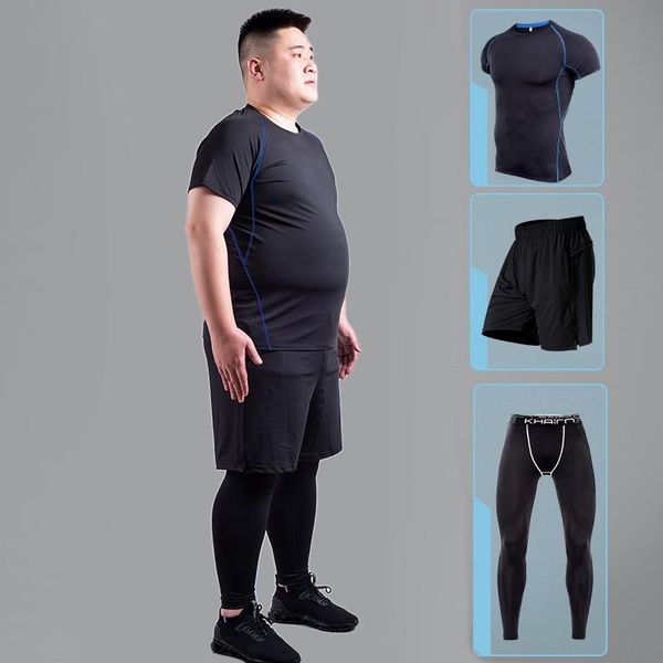 plus size man sports set 3 pieces man sportswear running fitness super elastic sports suit, White;black
plus size man sports set 3 pieces man sportswear running fitness super elastic sports suit, White;black