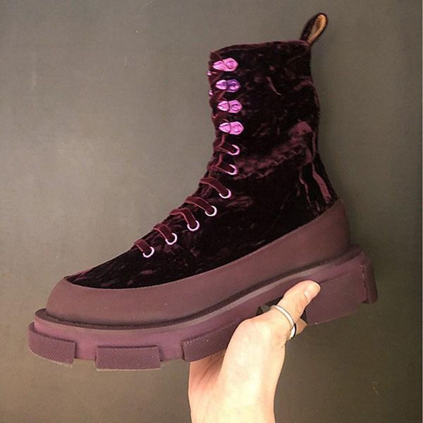 boots lace punk women's shoes high heels round head thick heel fashion velvet booties fans, Black
boots lace punk women's shoes high heels round head thick heel fashion velvet booties fans, Black