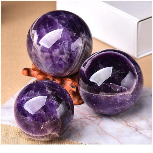 1pc natural dream amethyst ball polished globe massaging ball reiki healing stone home decoration exquisite gifts souven jllahn, Black
1pc natural dream amethyst ball polished globe massaging ball reiki healing stone home decoration exquisite gifts souven jllahn, Black