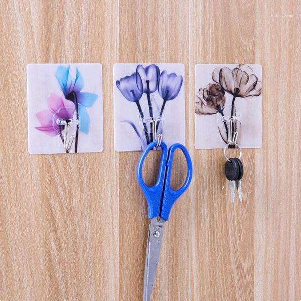 hooks & rails 4pcs key holder wall household unique printing door hook punching no trace adhesive pllp a1
hooks & rails 4pcs key holder wall household unique printing door hook punching no trace adhesive pllp a1