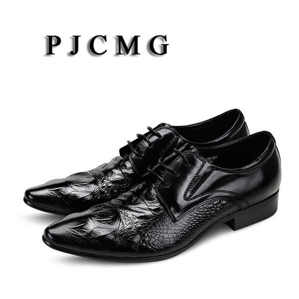 PJCMG High Quality Spring/Autumn Black/Red/Brown Genuine Leather Flat Oxford Lace-Up Crocodile Style Dress Wedding Shoes For Men
PJCMG High Quality Spring/Autumn Black/Red/Brown Genuine Leather Flat Oxford Lace-Up Crocodile Style Dress Wedding Shoes For Men