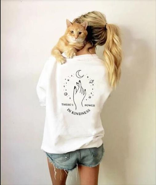 theres power in kindness sweatshirt casual power hand star moon slogan hoodies graphic grunge cotton jumper gift, Black
theres power in kindness sweatshirt casual power hand star moon slogan hoodies graphic grunge cotton jumper gift, Black