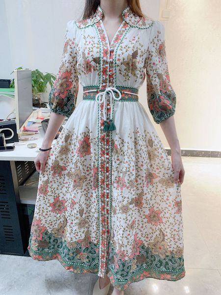 summer 2020 new dark green flower v-neck high waist 7 4 sleeve linen dress direct spray positioning flower dress qllig, Black;gray
summer 2020 new dark green flower v-neck high waist 7 4 sleeve linen dress direct spray positioning flower dress qllig, Black;gray