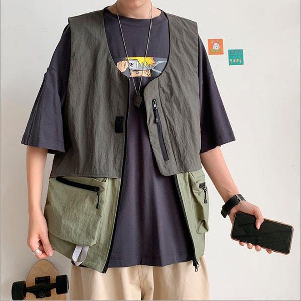 mens fashion summer thin tooling vest men women hip hop streetwear cargo vest sleeveless jacket multi-pocket outdoors coat, Black;white
mens fashion summer thin tooling vest men women hip hop streetwear cargo vest sleeveless jacket multi-pocket outdoors coat, Black;white