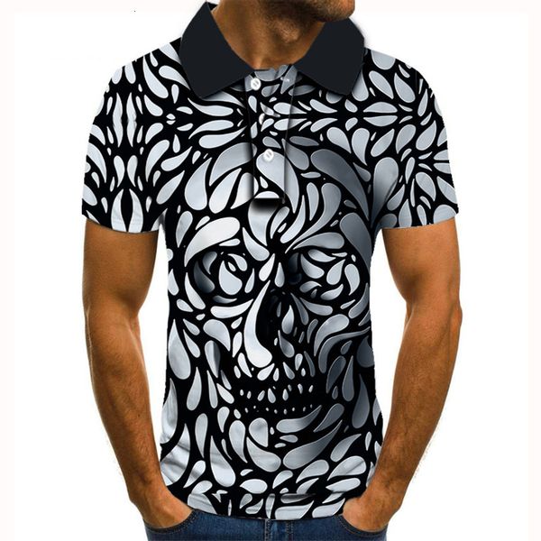 2020 new fashion leisure 3d printing skull head short sleeve loose lapel men's polo shirt, White;black
2020 new fashion leisure 3d printing skull head short sleeve loose lapel men's polo shirt, White;black