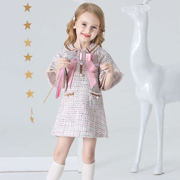 autumn and winter girl's little fragrant foreign sle bow middle school children's princs drs, Red;yellow
autumn and winter girl's little fragrant foreign sle bow middle school children's princs drs, Red;yellow