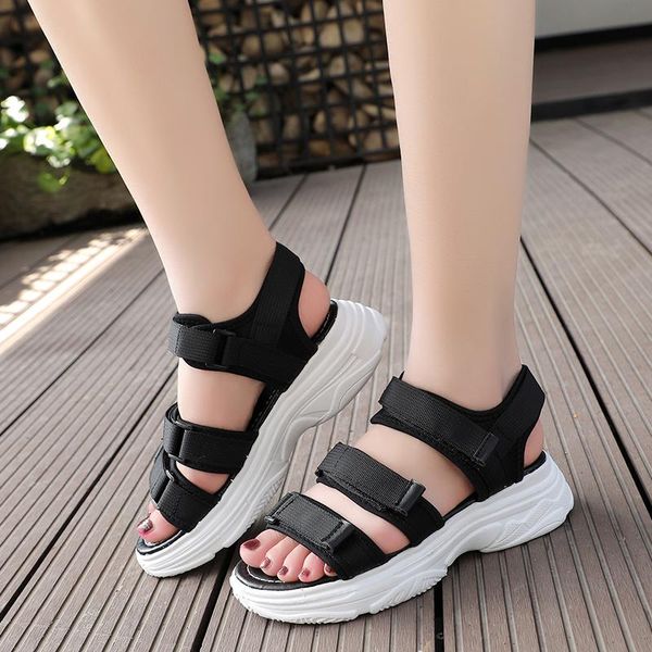 open toe sandalias woman casual shoes ladies platform footwear sandalias mujer summer sandals women flat shoes, Black
open toe sandalias woman casual shoes ladies platform footwear sandalias mujer summer sandals women flat shoes, Black