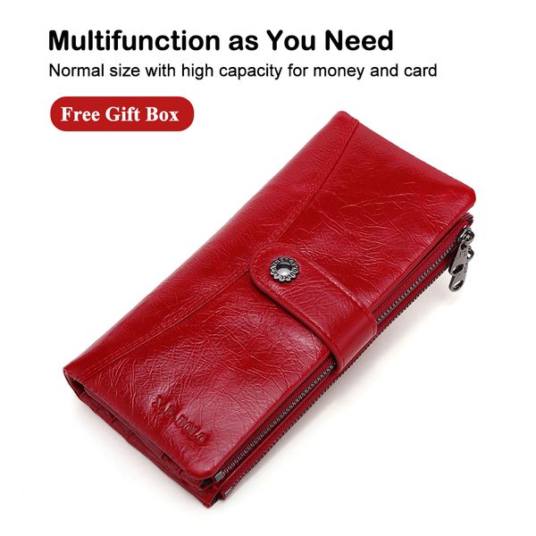 x.d.bolo fashion wallets women genuine leather wallet high capacity card holder long wallet double zipper female clutch purse c1223, Red;black
x.d.bolo fashion wallets women genuine leather wallet high capacity card holder long wallet double zipper female clutch purse c1223, Red;black
