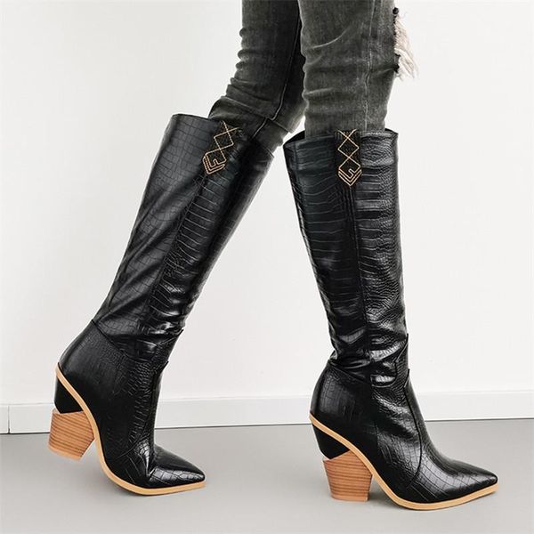 2020 new arrival women boots hoof high heel snow winter boots retro high heels party shoes ladies western knee1, Black
2020 new arrival women boots hoof high heel snow winter boots retro high heels party shoes ladies western knee1, Black