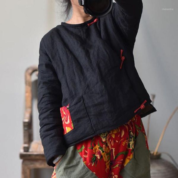 vintage winter coat women clothes parka thick single breasted patchwork full sleeve panelled leisure concise coats1, Black
vintage winter coat women clothes parka thick single breasted patchwork full sleeve panelled leisure concise coats1, Black