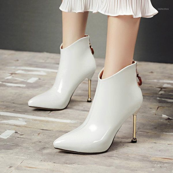 fashion super high heel women boots back zipper ankle boots pointed toe autumn winter fur comfortable female shoes 20201, Black
fashion super high heel women boots back zipper ankle boots pointed toe autumn winter fur comfortable female shoes 20201, Black