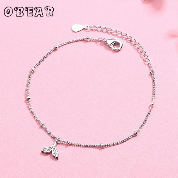 link, chain obear shiny zircon mermaid tail bracelet silver plated fish foot for women summer jewelry, Black
link, chain obear shiny zircon mermaid tail bracelet silver plated fish foot for women summer jewelry, Black