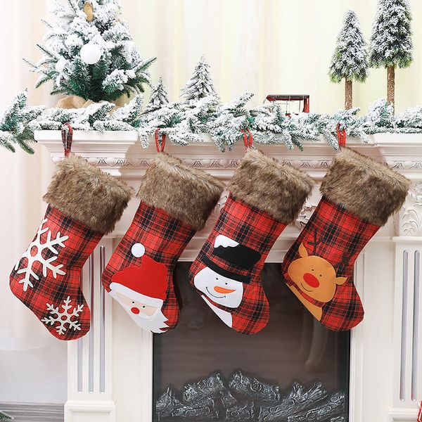 red plaid christmas stocking christmas tree ornament decoration santa claus gift bag for kids candy bag xmas sock pendant
red plaid christmas stocking christmas tree ornament decoration santa claus gift bag for kids candy bag xmas sock pendant