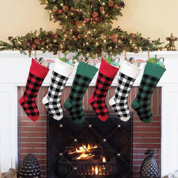 2020 christmas knitted socksplaid stocking candy bag hanging pendants christmas decorations1, Black;white
2020 christmas knitted socksplaid stocking candy bag hanging pendants christmas decorations1, Black;white