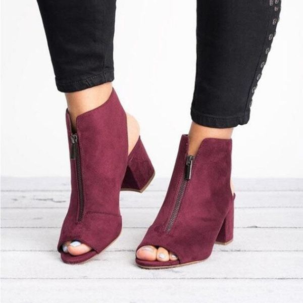 fashion heel boots women shoes 2020 fish mouth casual shoes woman boots solid color zip ankle women plus size botas mujer, Black
fashion heel boots women shoes 2020 fish mouth casual shoes woman boots solid color zip ankle women plus size botas mujer, Black