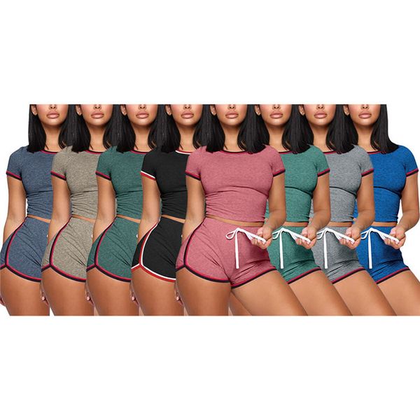 jogger tracksuits womens solid color patchwork two piece sets slim short sleeve t shirts casual women pencil shorts, Gray
jogger tracksuits womens solid color patchwork two piece sets slim short sleeve t shirts casual women pencil shorts, Gray