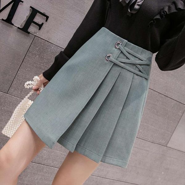 2020 new high waist a line pleated mini skirt korean preppy style bandage casual short skirt womens skirts, Black
2020 new high waist a line pleated mini skirt korean preppy style bandage casual short skirt womens skirts, Black