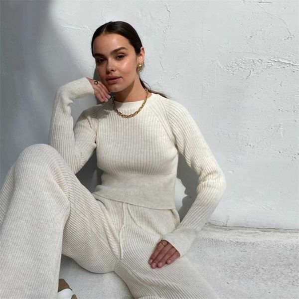 women's knitted sweater solid color round neck long sleeve outfits y2k casual striped suit warm two piece sets tracksuit 211221, White
women's knitted sweater solid color round neck long sleeve outfits y2k casual striped suit warm two piece sets tracksuit 211221, White