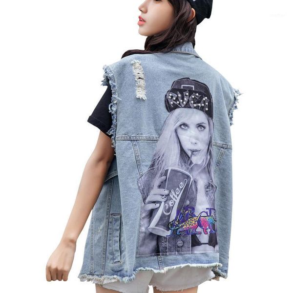 women pearl beading vest womens vest loose pearl beading denim women print denim jacket coat street bomber coat1, Black;white
women pearl beading vest womens vest loose pearl beading denim women print denim jacket coat street bomber coat1, Black;white
