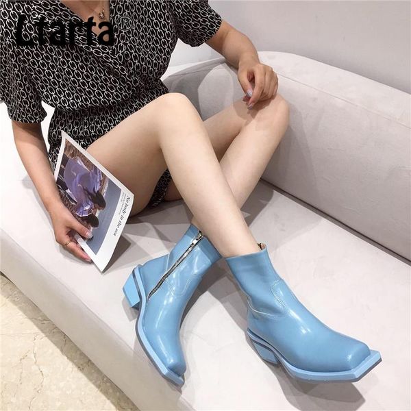 ltarta women's boots 2020 square head women's shoes boots side chunky heel semi-high heeled short -235-1, Black
ltarta women's boots 2020 square head women's shoes boots side chunky heel semi-high heeled short -235-1, Black