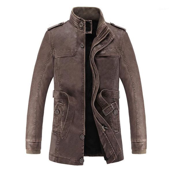 men's jackets winter fashion men jacket stand collar streetwear thick velvet warm casual long trench coats pu leather biker jacket1, Black;brown
men's jackets winter fashion men jacket stand collar streetwear thick velvet warm casual long trench coats pu leather biker jacket1, Black;brown