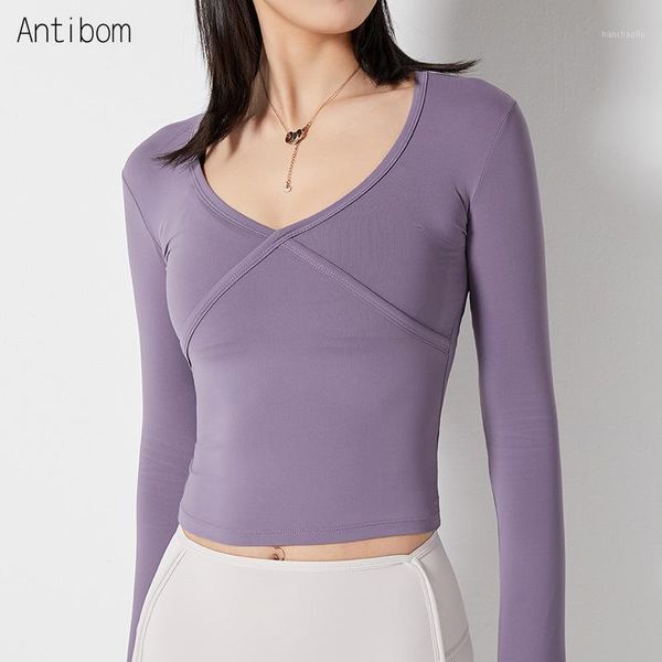 yoga outfits antibom 2021 v-neck t-shirt women high elastic soft tight long sleeve fashion breathable gym sports crop, White;red
yoga outfits antibom 2021 v-neck t-shirt women high elastic soft tight long sleeve fashion breathable gym sports crop, White;red