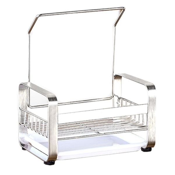 large sponge holder kitchen sink caddy cleaning brush soap organizer rack, with drain tray
large sponge holder kitchen sink caddy cleaning brush soap organizer rack, with drain tray